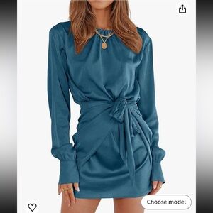 PRETTYGARDEN Women's 2023 Fall Satin Dress